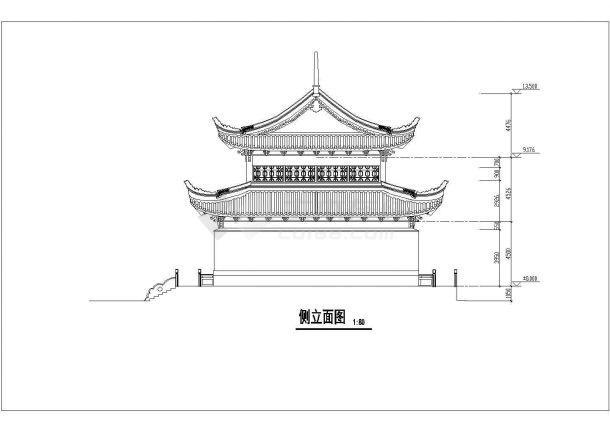 某寺庙木结构三大殿古建筑设计方案图纸